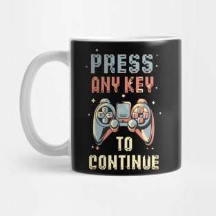 PRESS any key to continue FUNNY GAMING Mug